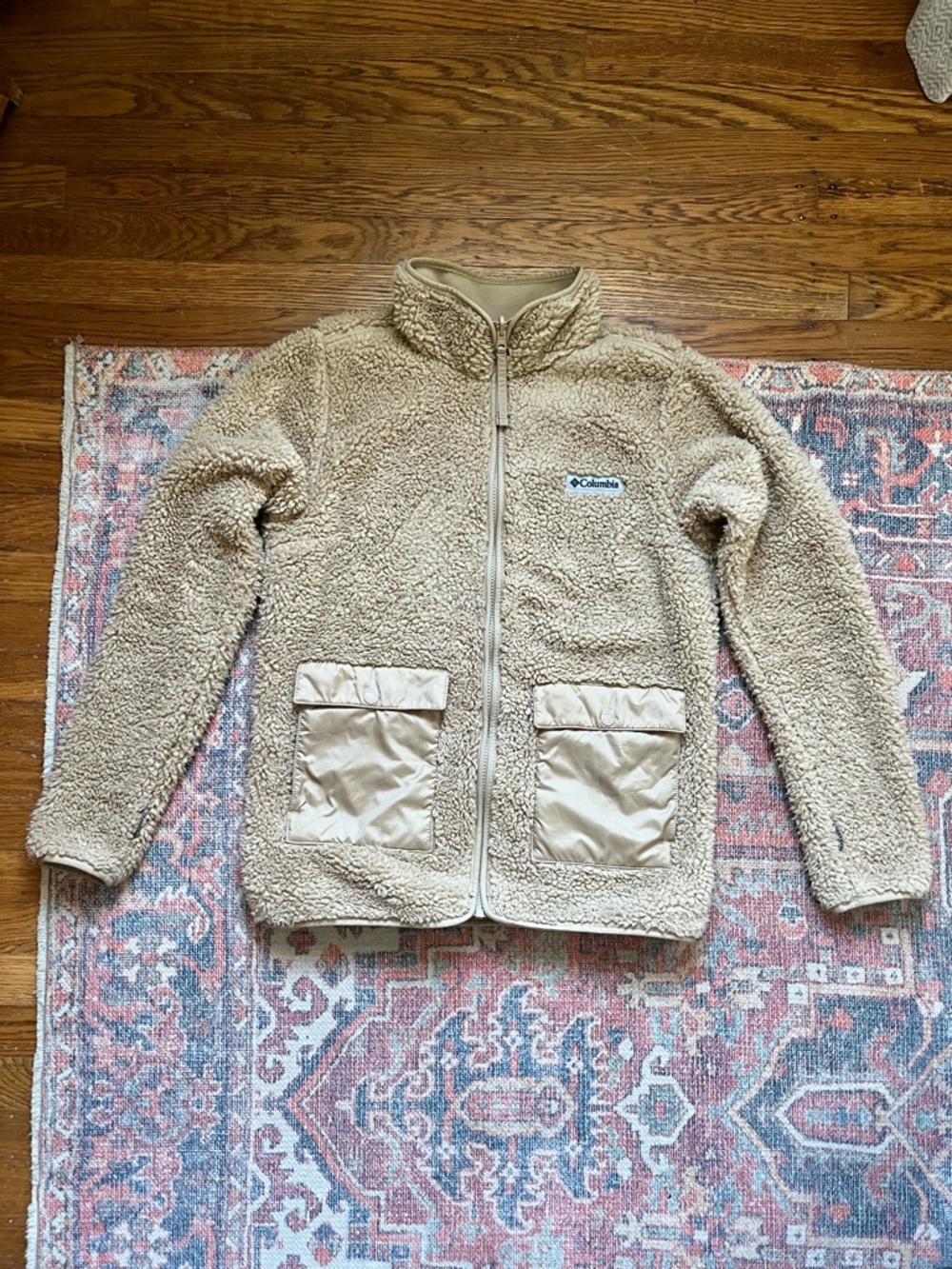 NWOT Columbia Tan/Beige Fleece Full-Zip Jacket